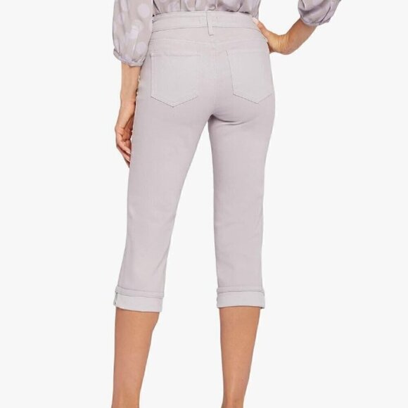 NYDJ Marilyn Crop‎ Cuff Jeans in Pearl Grey Women's NWT - Picture 2 of 14
